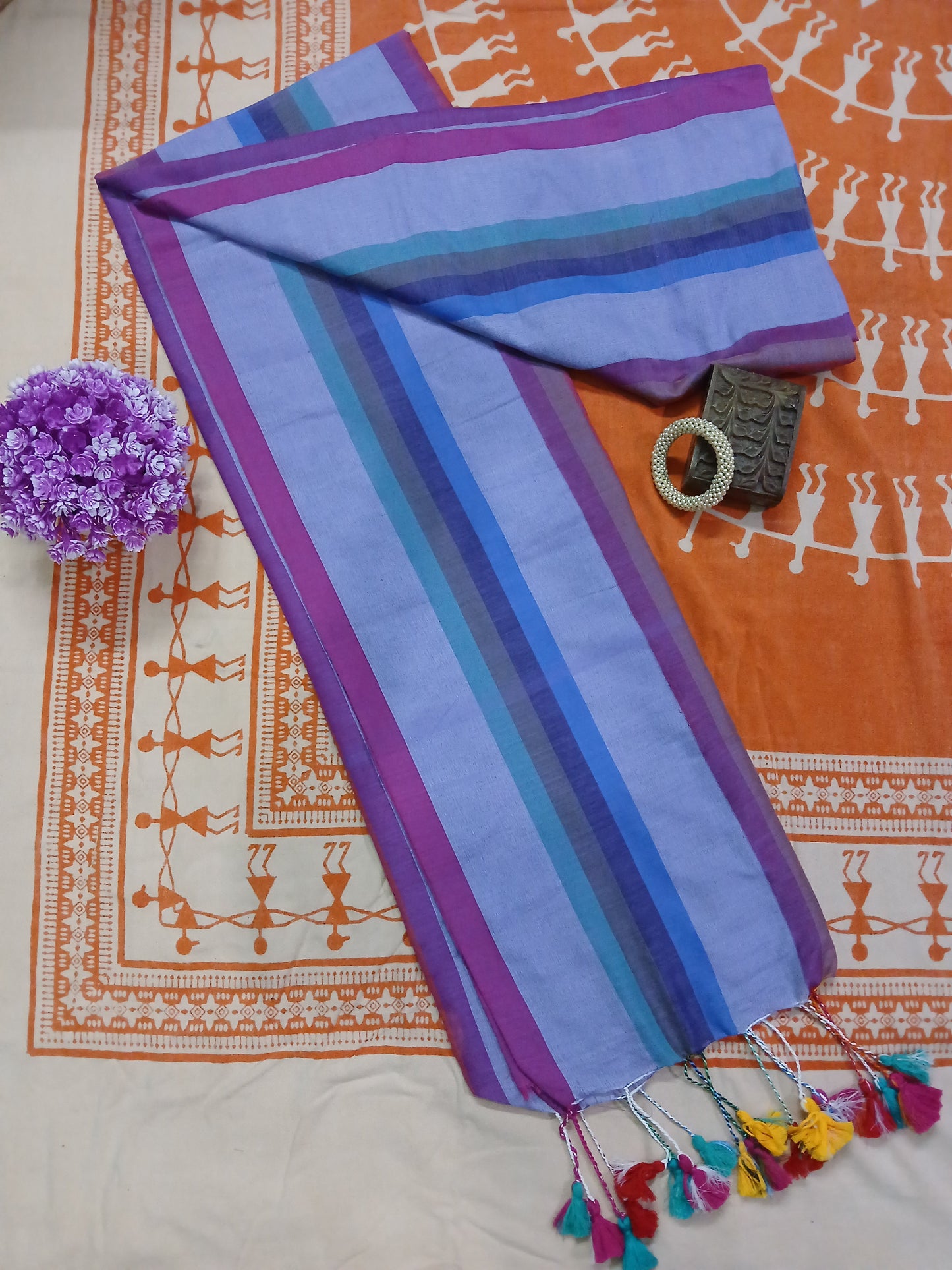 Mal Cotton Saree With Blouse Piece MerchKraft