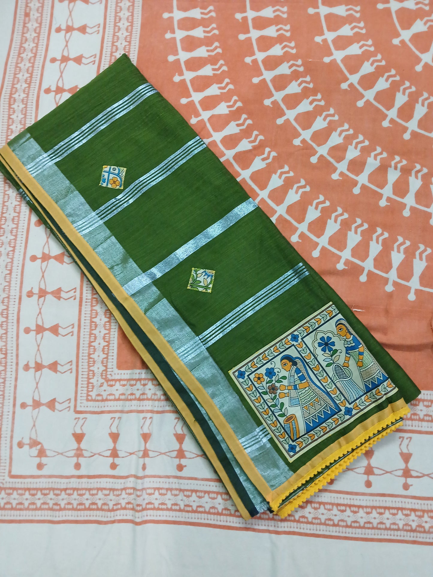 Slab Cotton Applique with Blouse Piece MerchKraft
