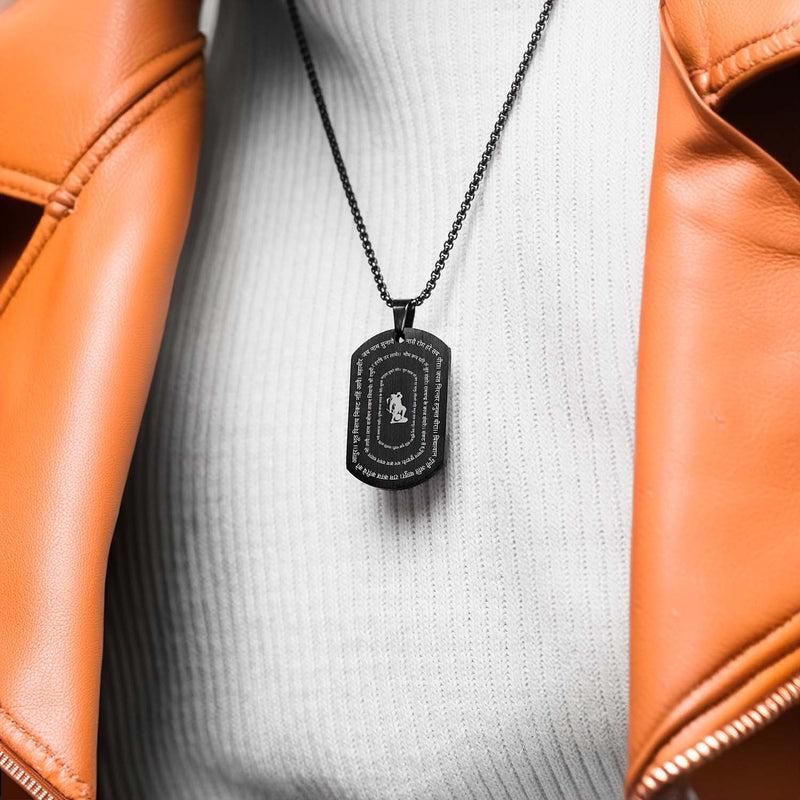 Hanuman Chalisa Pendant with Chain m0arsi-ih